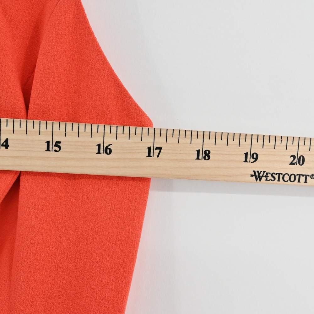 HALSTON HERITAGE Orange High Low Dress Size 2 Glamorous Formal Gown Elegant HOCO - Picture 4 of 12